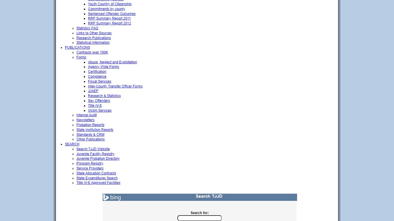 Search TJJD - Texas Juvenile Justice Department